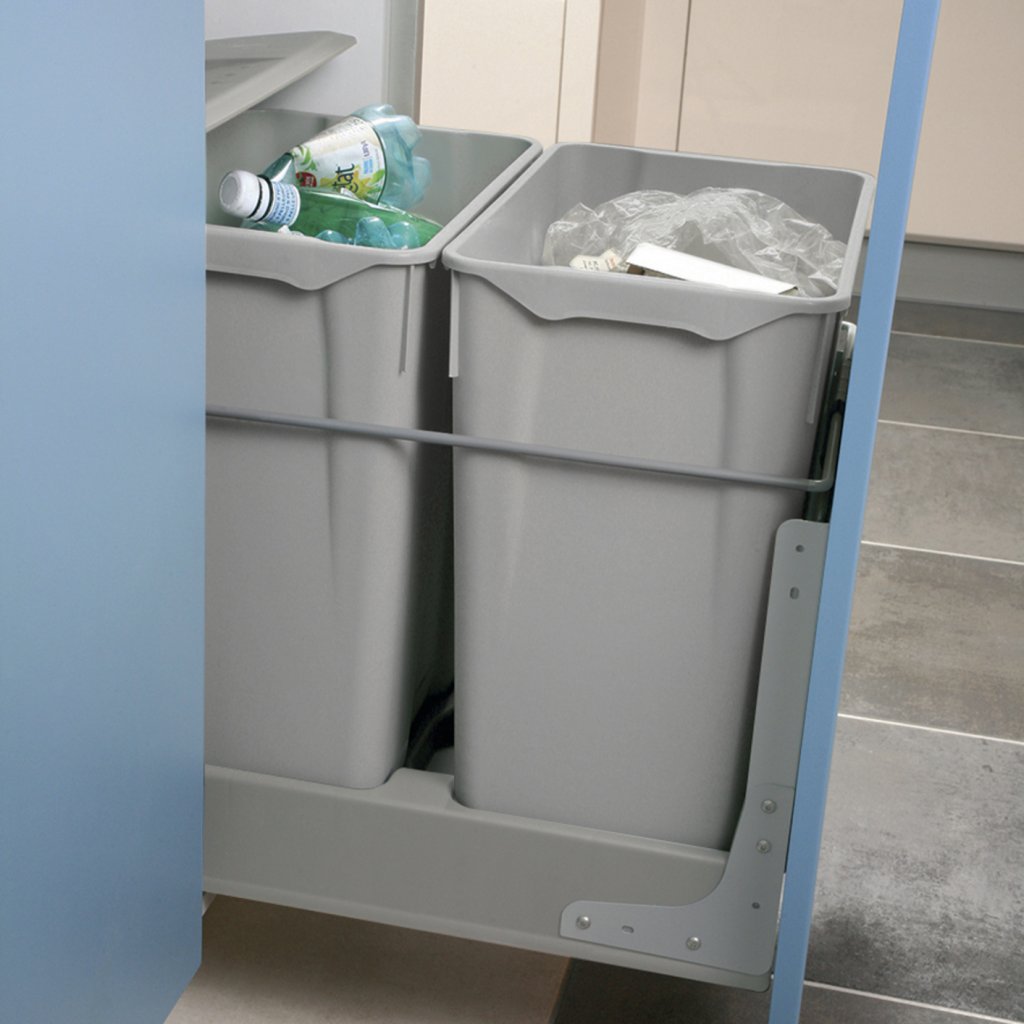 Poubelle de tri 2 bacs 70 L (550), vue 5