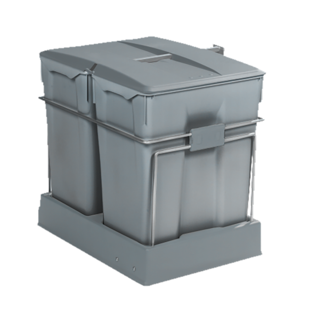 Poubelle de tri 2 bacs 60 L (551), vue principale