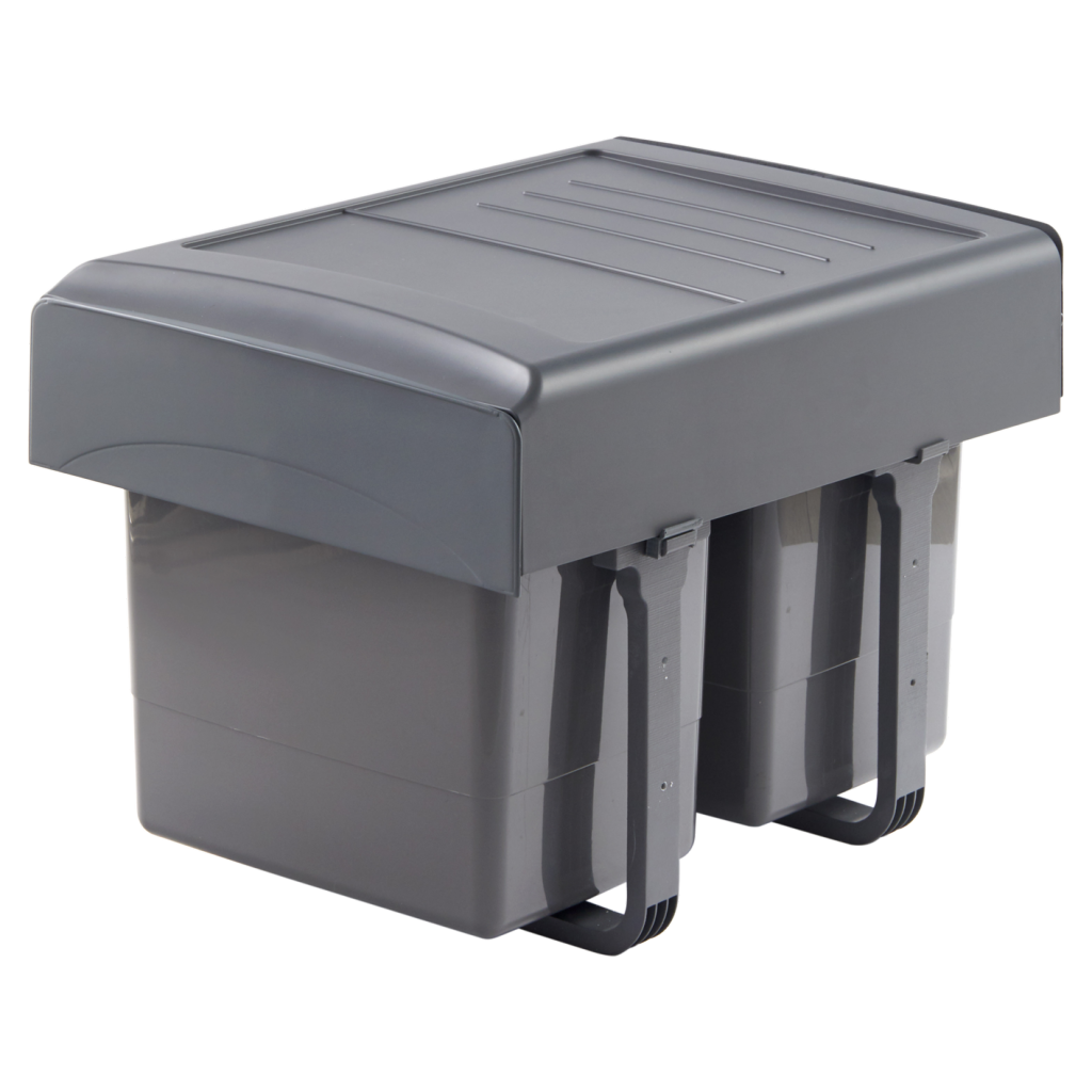 Poubelle MSA 9215 deux seaux 15 L gris orion