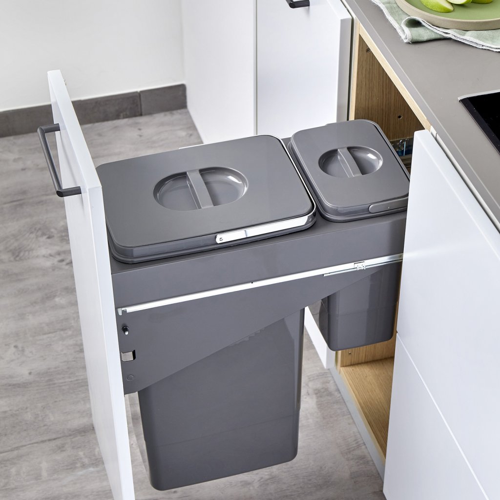 Poubelle MSA 9302 deux seaux 26 L et 7 L