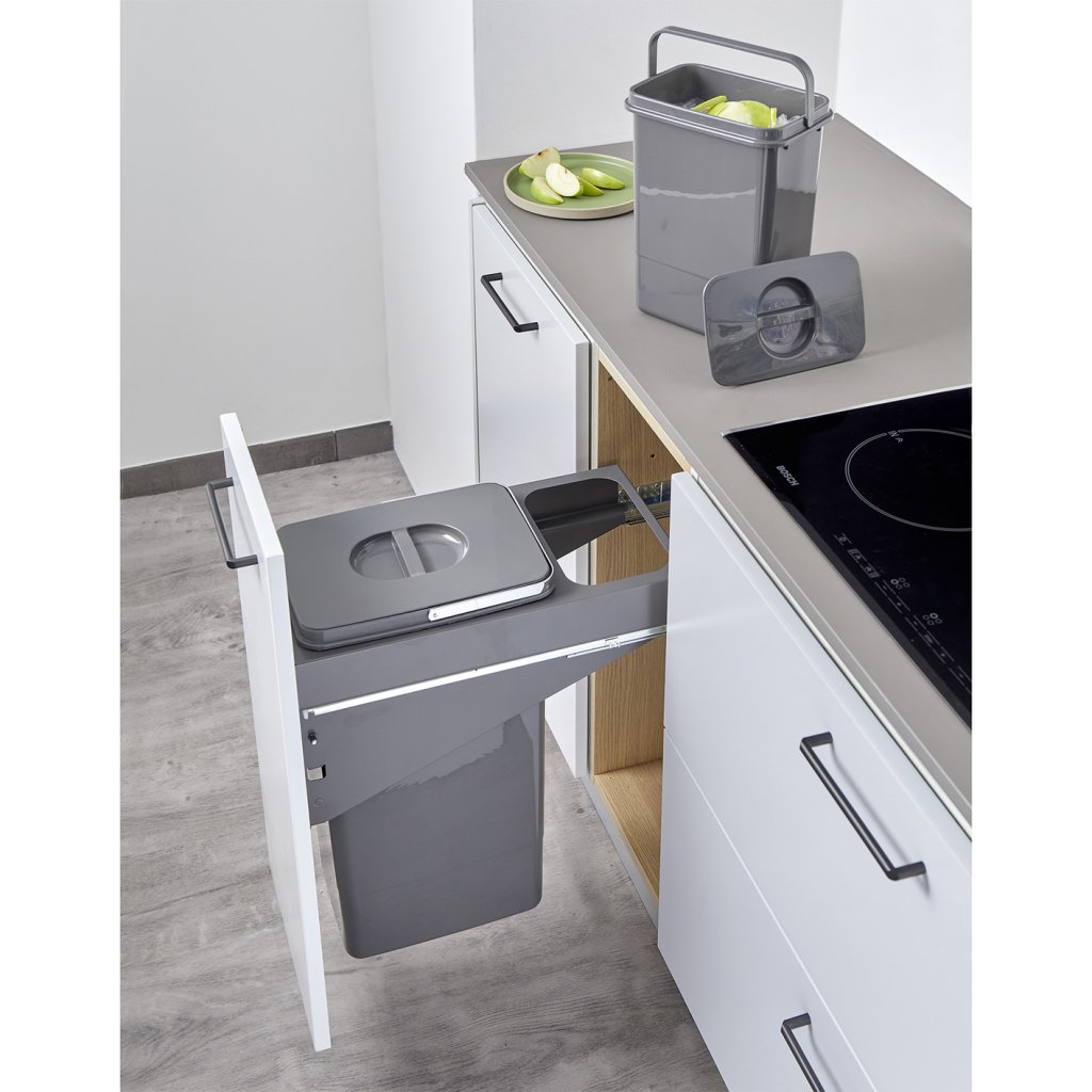 Poubelle MSA 9302 installée meuble 300 mm
