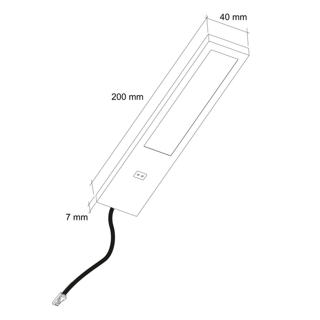 Kit 3 profils LED MSA KL9380G sous meuble haut