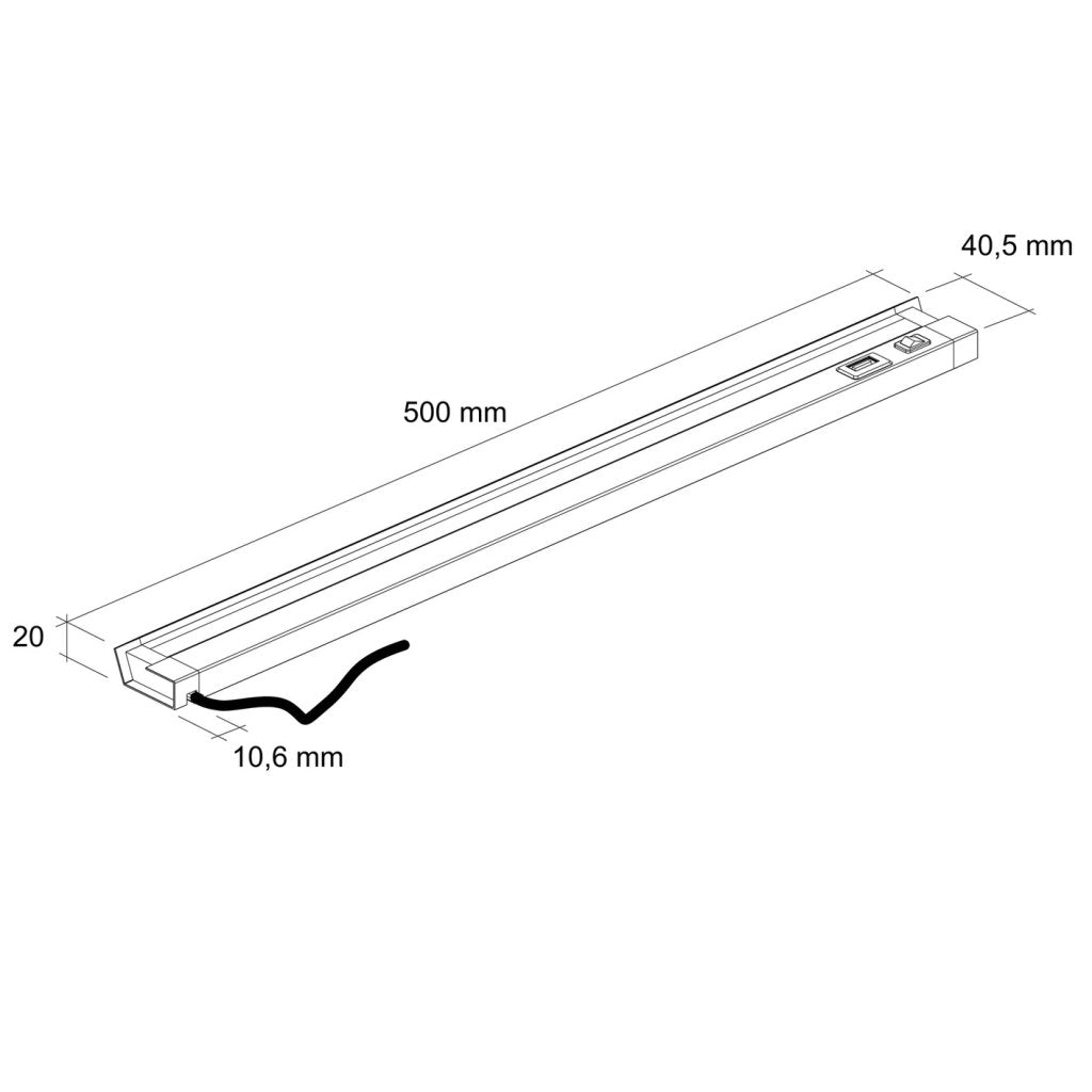 Réglette LED INSERT MSA L6006 extra-plate aluminium