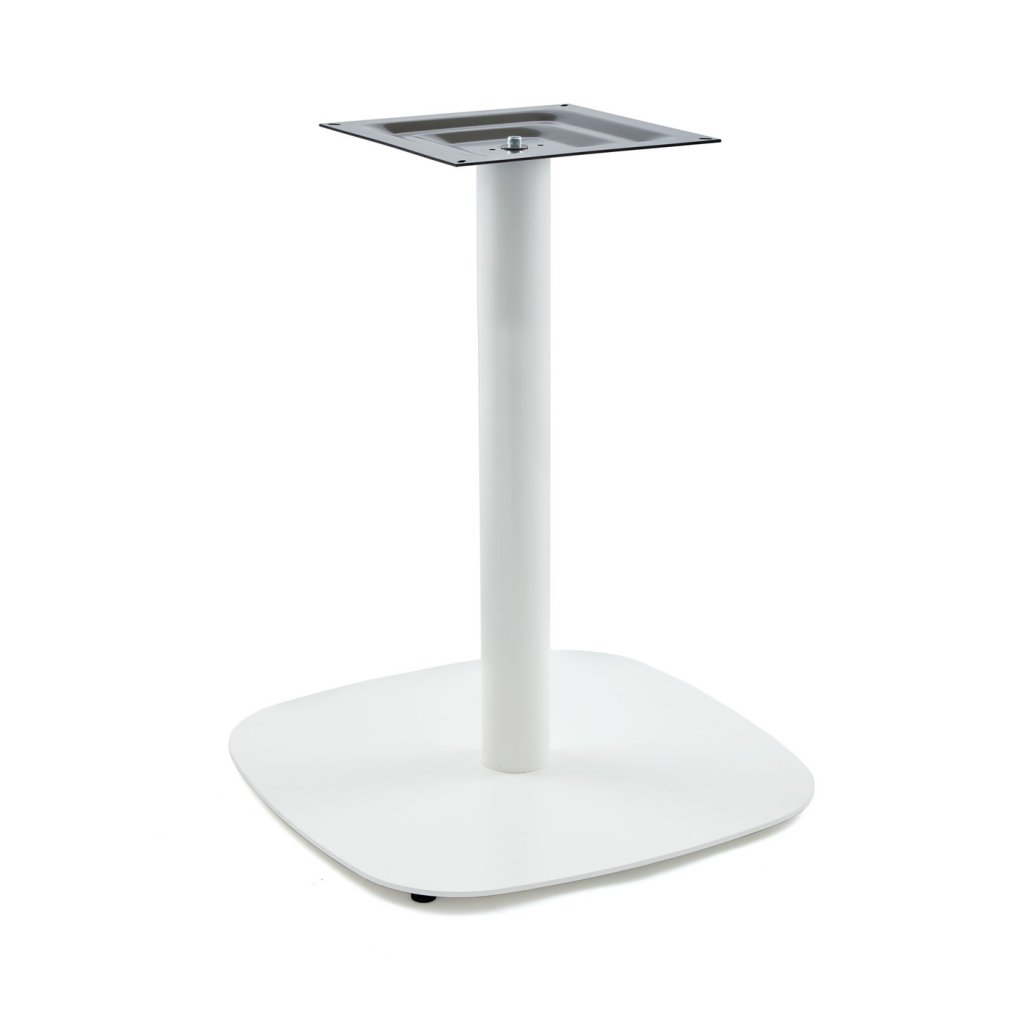 Pied central blanc mat H.725mm socle 600mm