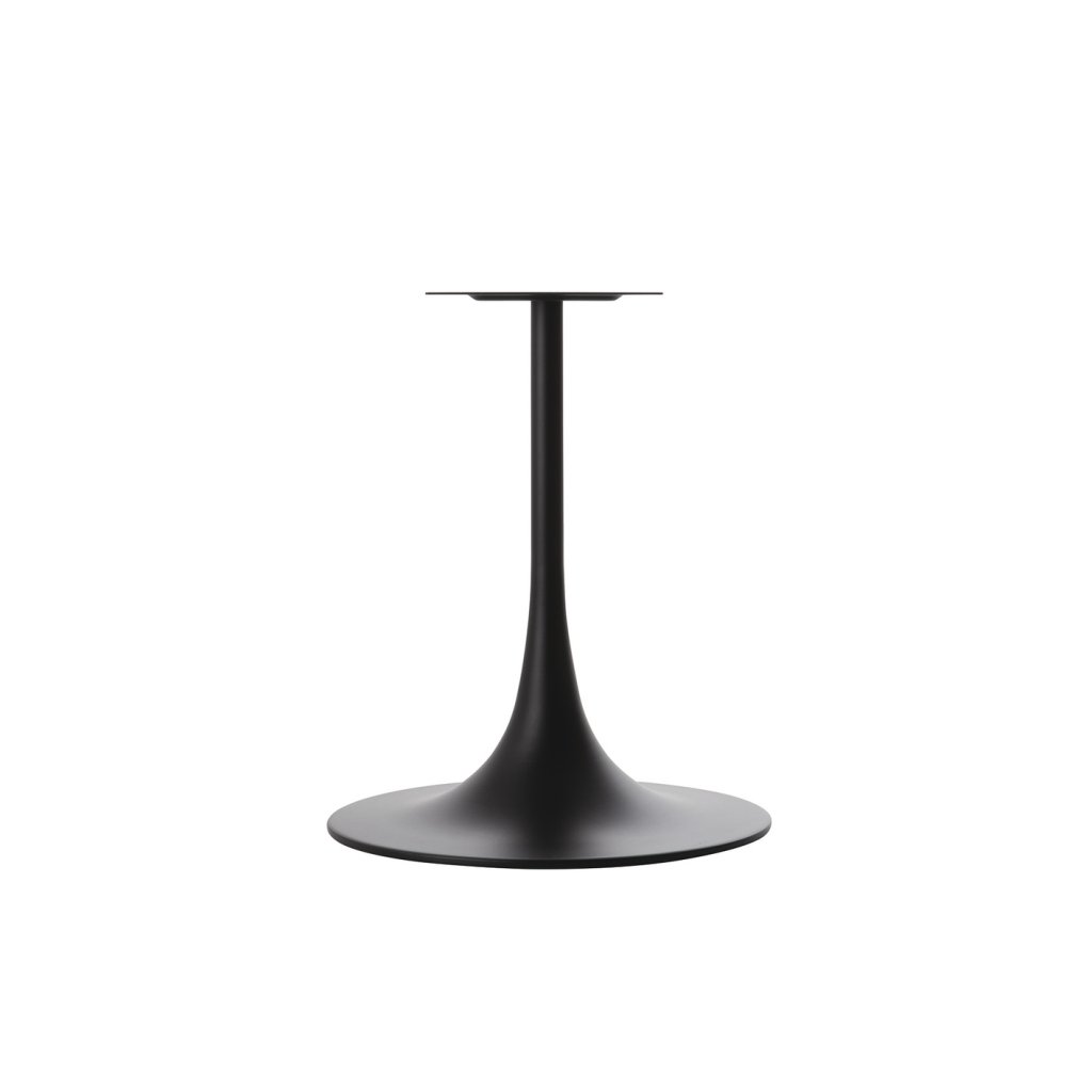 Pied central rond noir mat H.740mm socle 600mm