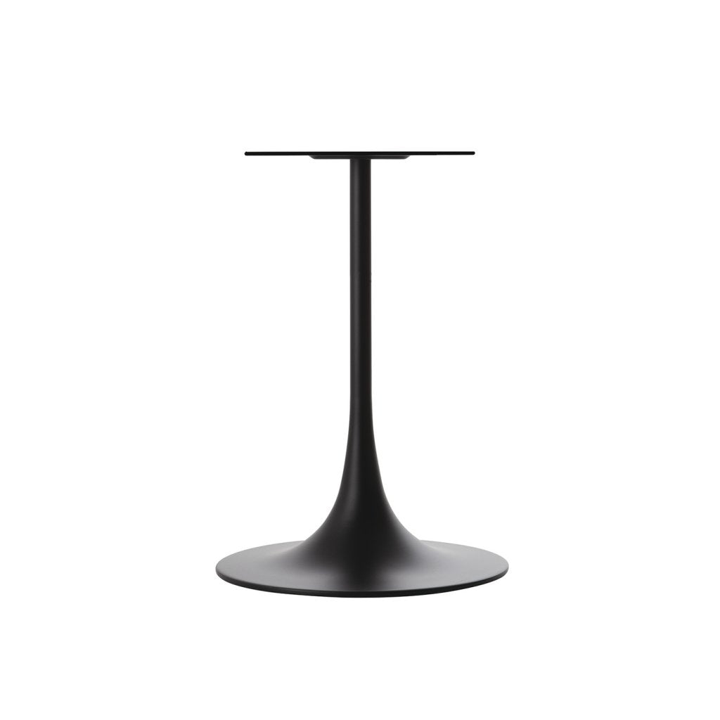 Pied central rond H. 870 mm socle 600 mm finition noir
