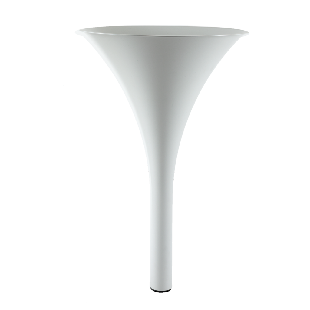 Pied de snack design rond blanc mat H.870mm