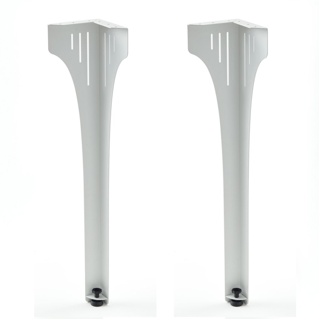 Pied de table STRONG avec découpe décorative- Blanc mat-H.870mm- Vendu par 2