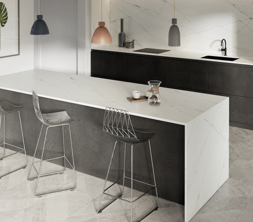 Revêtement de sol et mural en Silestone Ethereal Noctis (en m²)