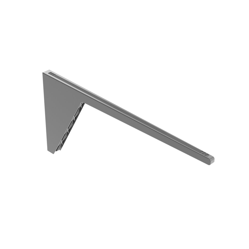 Porte-torchons 1 branche - 450x200x20mm - Finition gris foncé