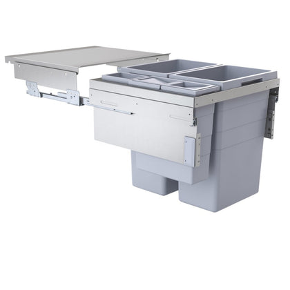 Poubelle grande capacité 4 bacs 90,5L meuble 600mm