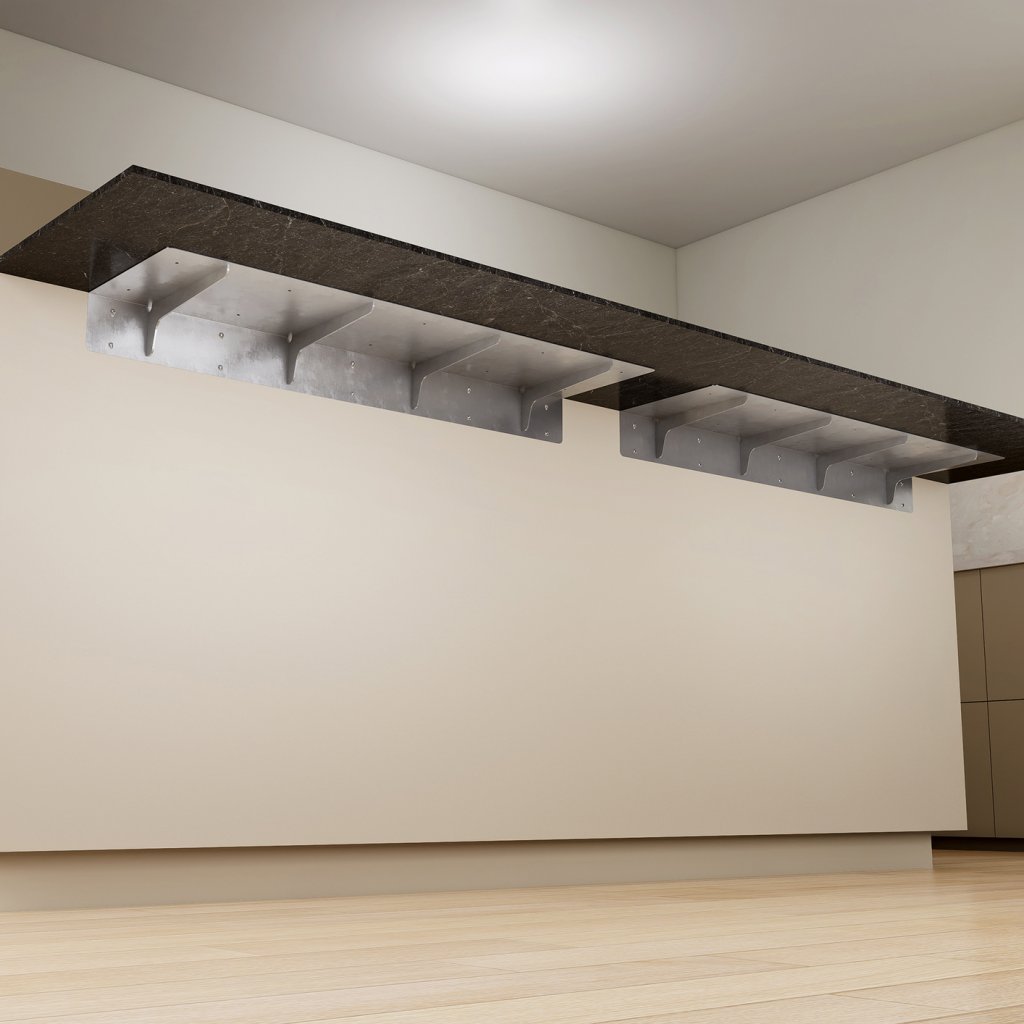 Prolongateur de plan de travail et de snack 'PLAK' - 950x250mm - Finition inox brossé AISI 304
