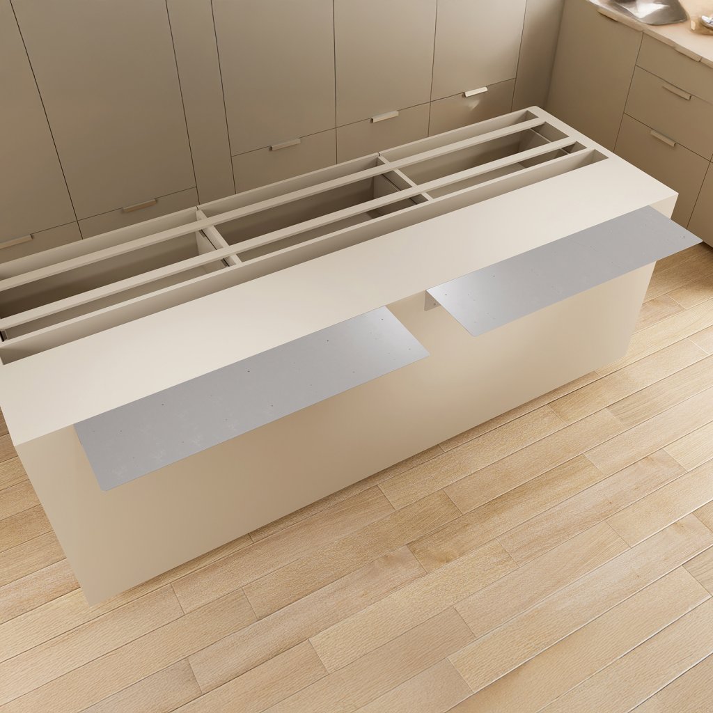 Prolongateur de plan de travail et de snack 'PLAK' - 950x250mm - Finition inox brossé AISI 304