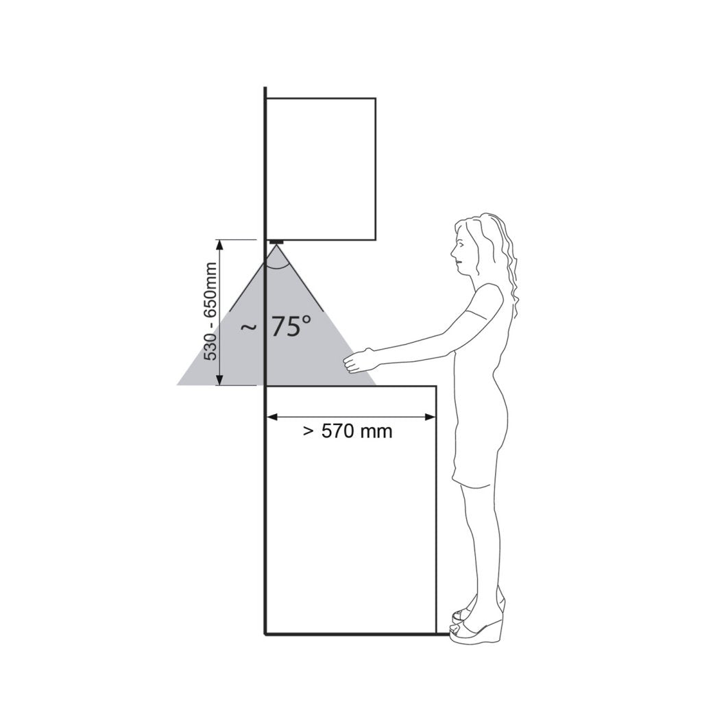 Réglette DOUBLE extra-plate (500x50x8MM) avec détecteur de mouvement - finition alu brossé - puissance 12W - 4000K