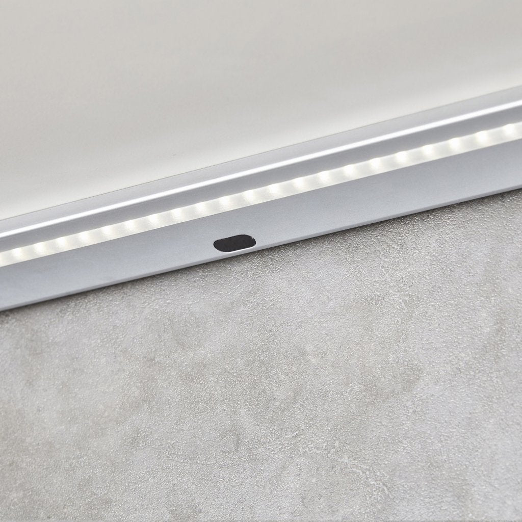 Réglette LED WAVE (500 x 50,7 x 16,5) avec interrupteur infra-rouge et convertisseur intégré - finition aluminium anodisé - puissance 5W / 373lm - 230VAC - 4000K
