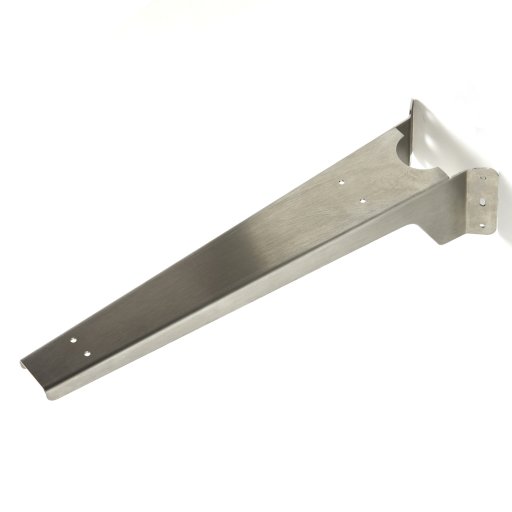 Renfort d'angle PLAK-A long 474 mm inox brossé