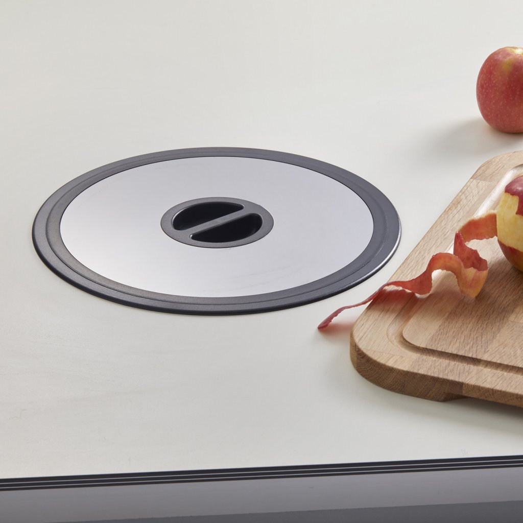 Vide-déchets MSA B4013 noir et inox Ø 295 mm